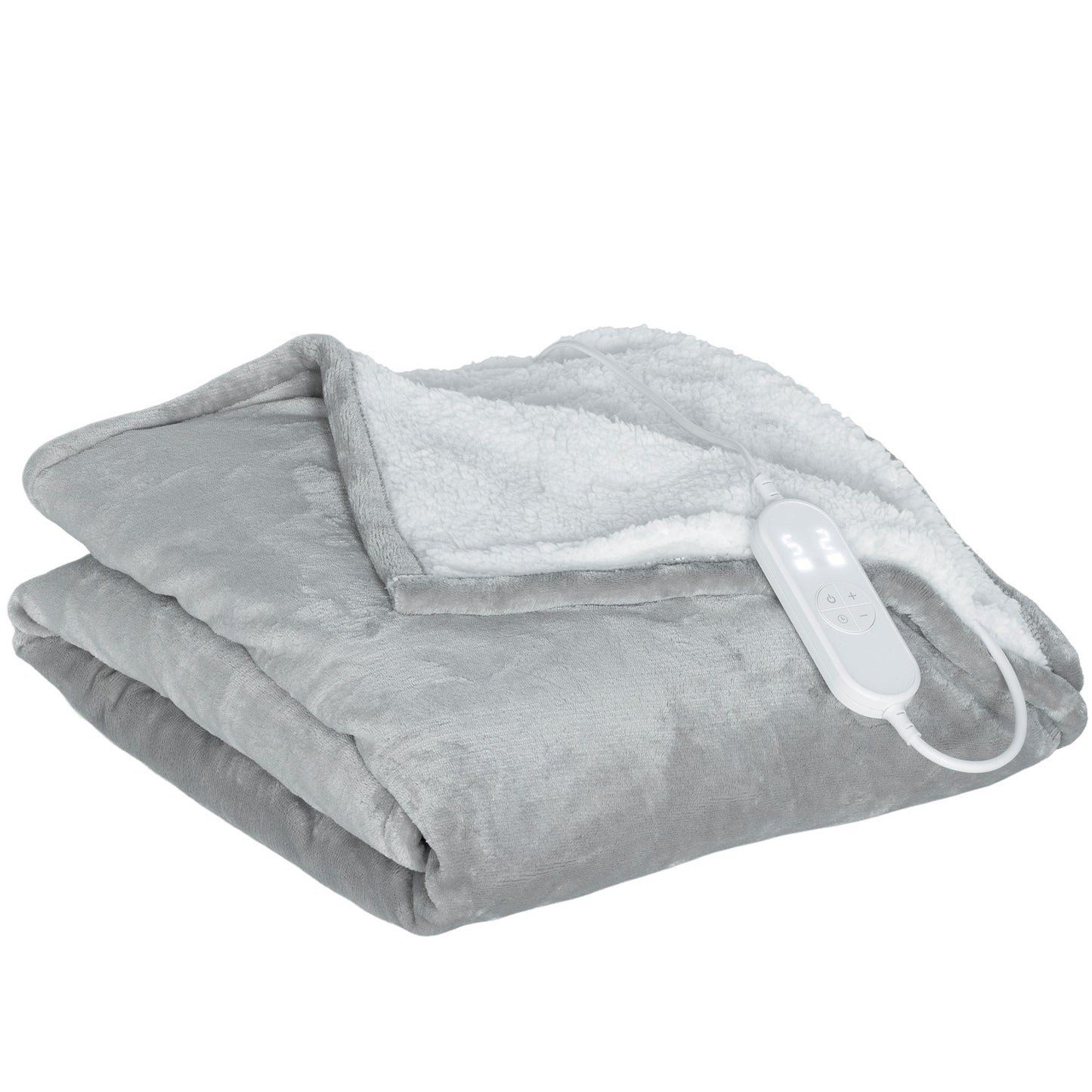 Electric Heated Blanket 180x130 cm, 10 Heat Levels, Timer
