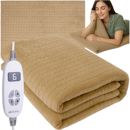 Electric Heated Blanket, 180x130cm, 10 Modes, Remote Control