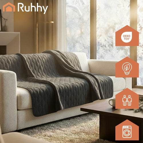 Electric Heated Blanket Mat, 180x130cm, 6 Modes, Remote