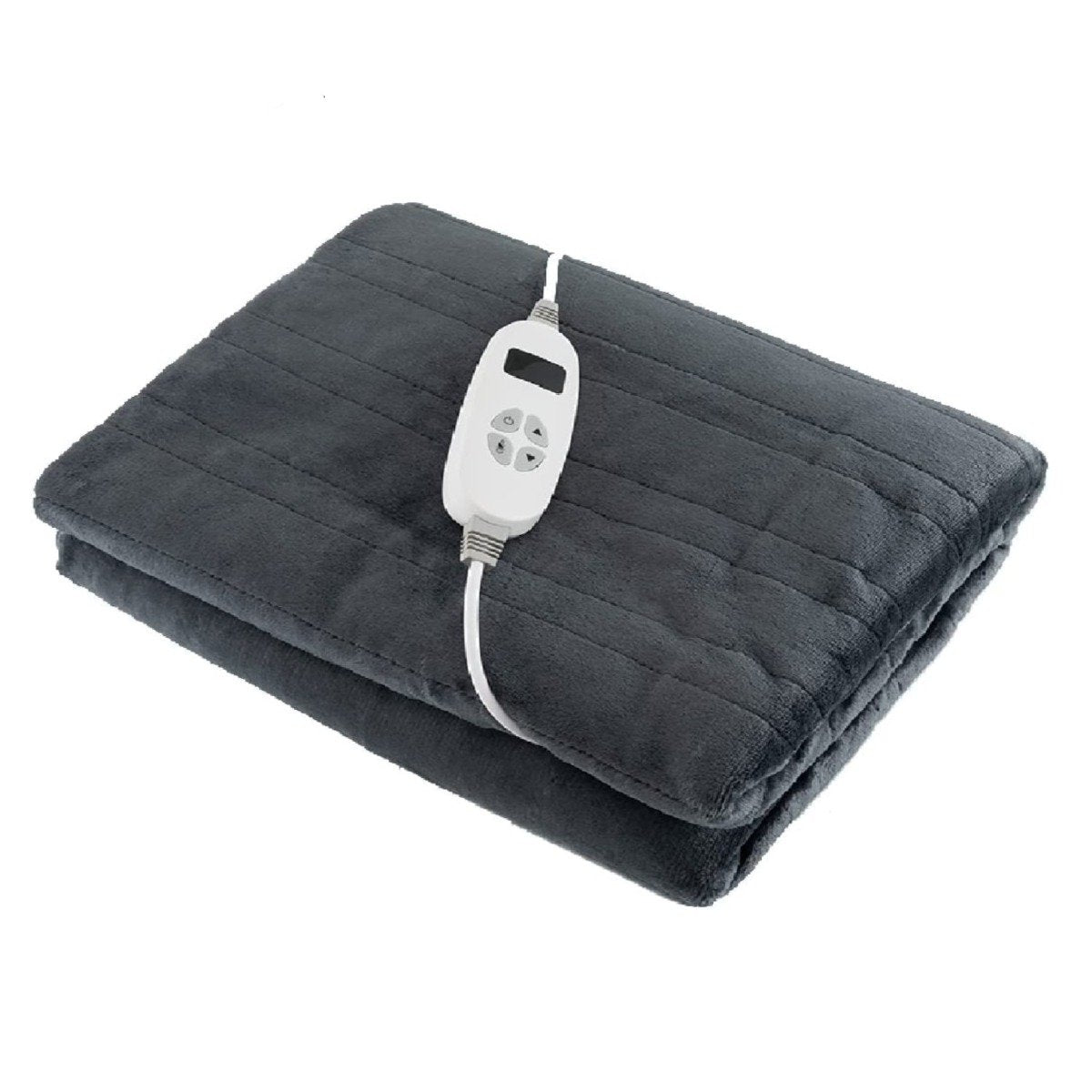 Electric Heated Blanket Soft Electric Blanket with 9 Heat Levels Machine Washable Flannel Blanket Gray