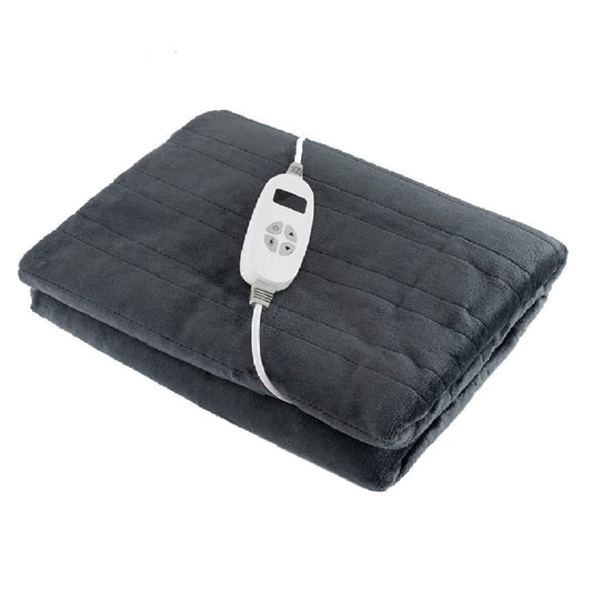 Electric Heated Blanket Soft Electric Blanket with 9 Heat Levels Machine Washable Flannel Blanket Gray