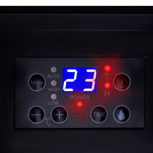 Electric Heater with 3D Flame Effect, 2000W, Remote Control