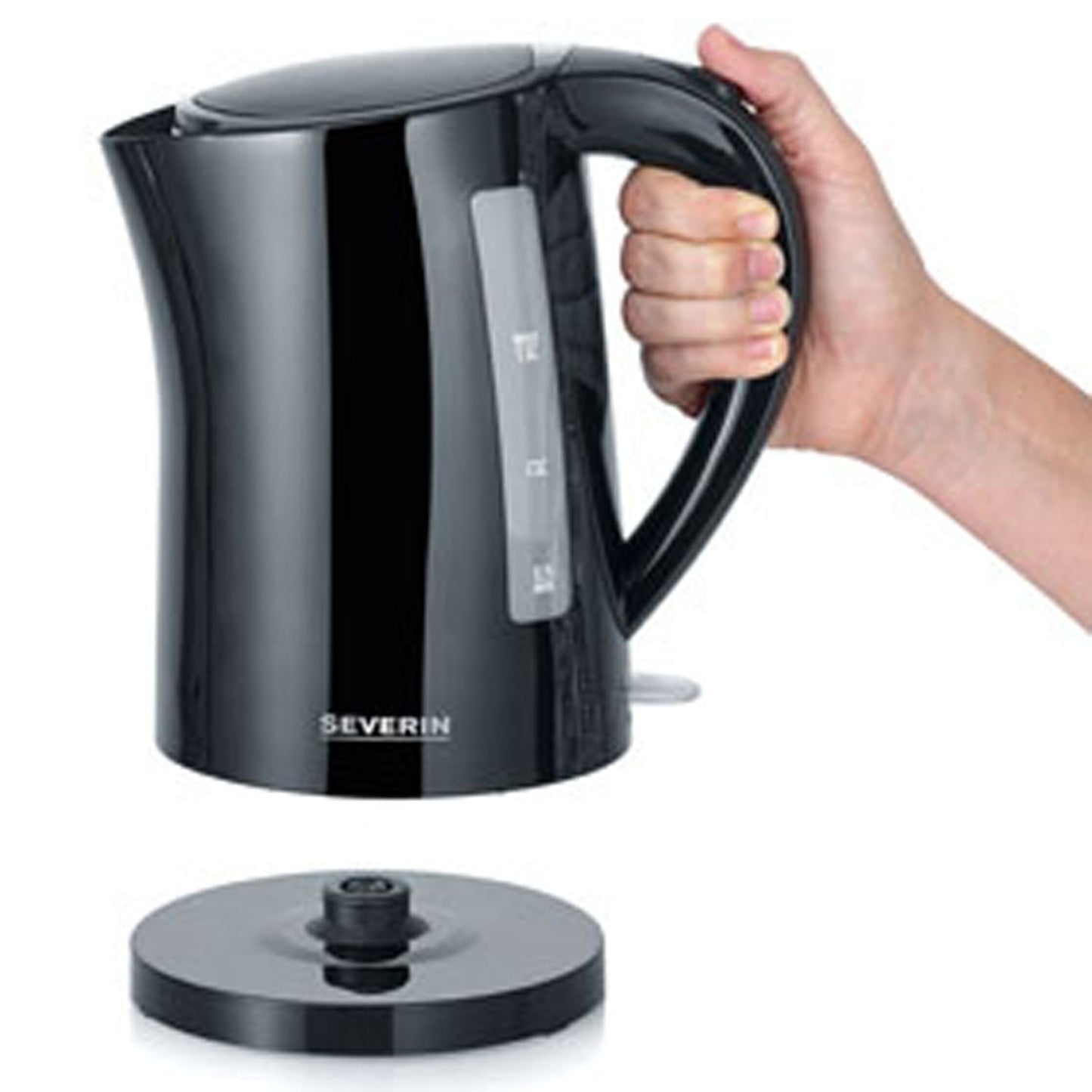 Electric Kettle, 1.5L, 2200W, Black, Hidden Element