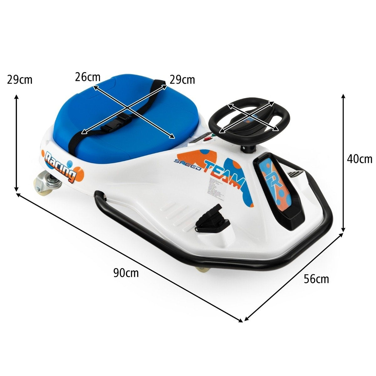 Electric Kids Go-Kart, 24V, 360° Drift, Ages 3+