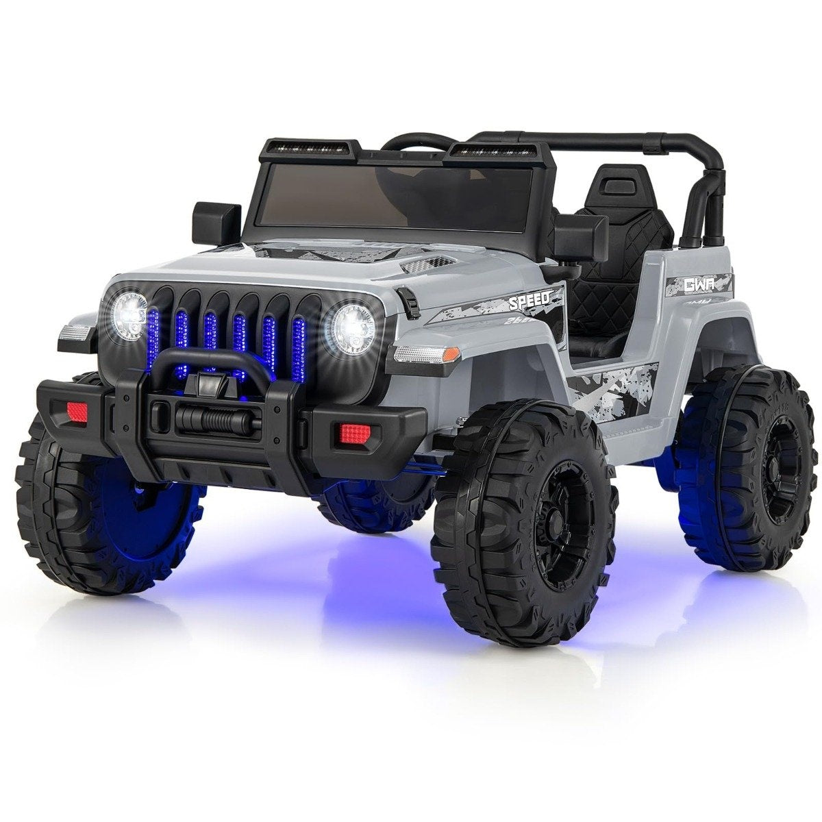 Electric Kids Ride-On Car with Remote, MP3, 12V, Gray