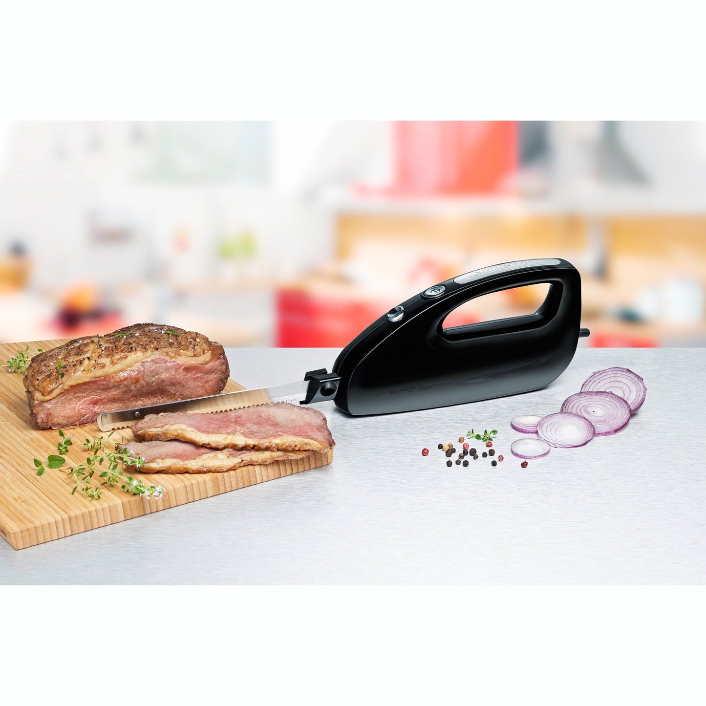 Electric Knife, 120W, 2 Blades, Stainless Steel, 15cm