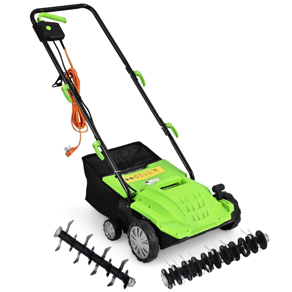 Electric Lawn Scarifier and Aerator, 1500W, 30L Bag, 32cm Width