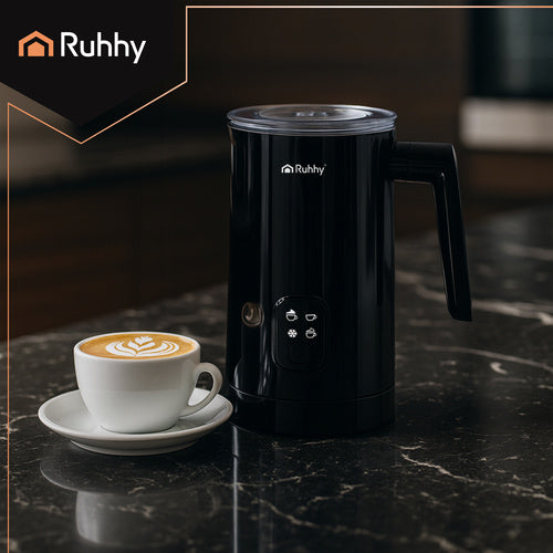 Electric Milk Frother, Black, 400W, 160ml/350ml Capacity