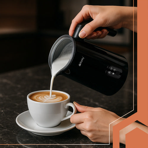 Electric Milk Frother, Black, 400W, 160ml/350ml Capacity