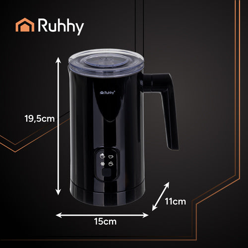 Electric Milk Frother, Black, 400W, 160ml/350ml Capacity