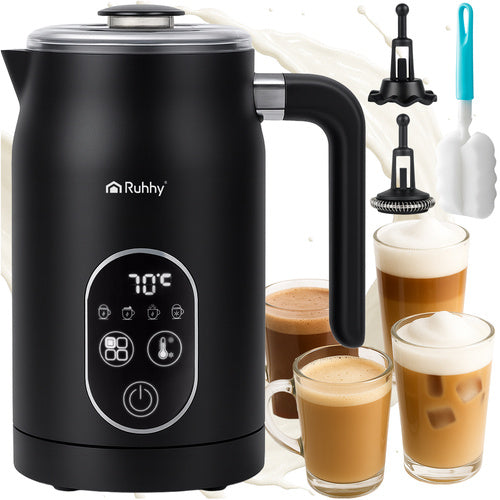 Electric Milk Frother with LED Display, 500W, 4 Modes