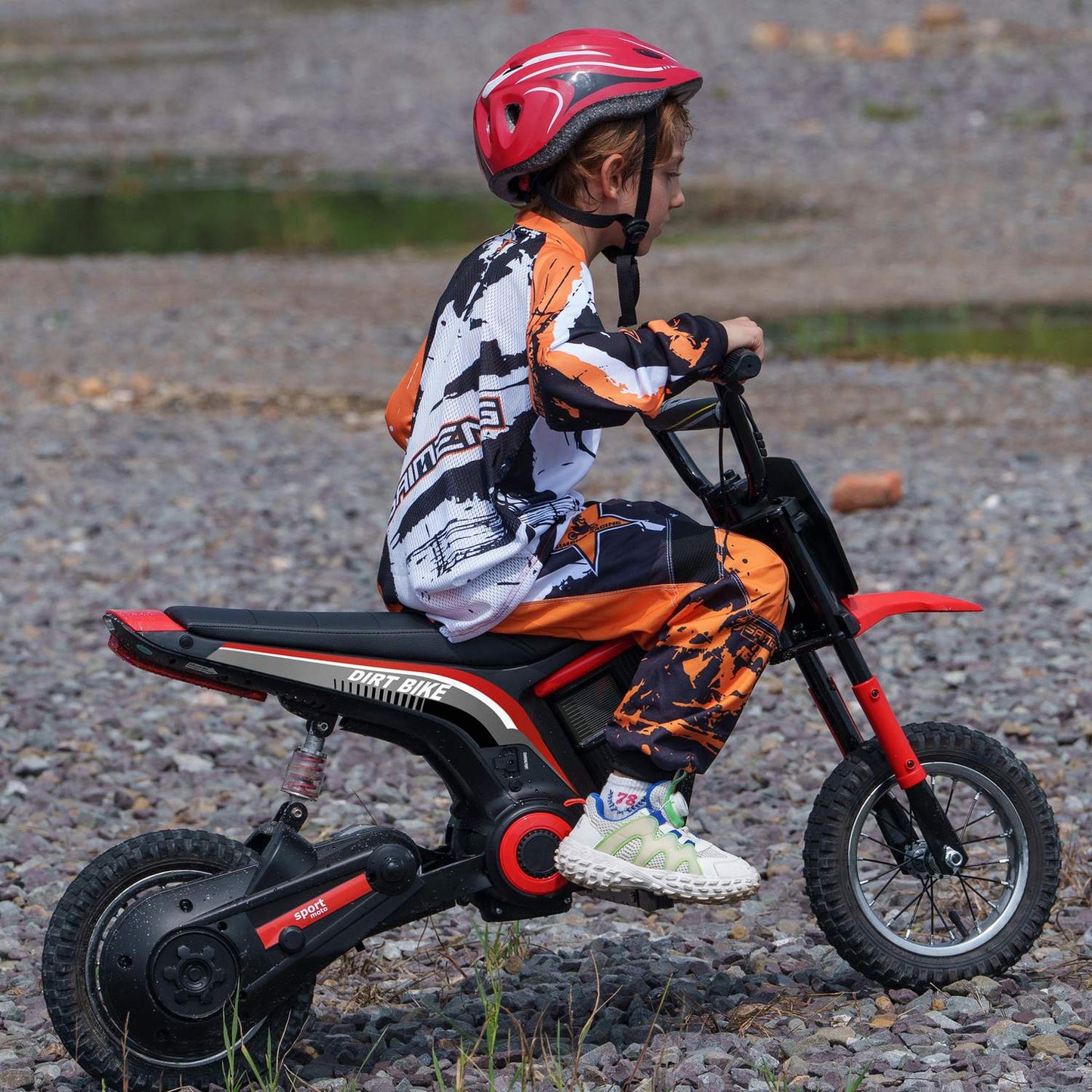 Electric motorcycle for children, 24V 350W, 8-16 KMH, 12"" tires