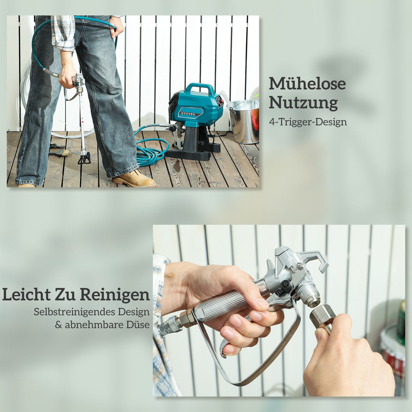 Electric Paint Sprayer, 700W, 200 Bar, 1.5 L/min Flow