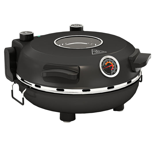 Electric Pizza Oven, 430℃, 1200W, 30cm Stone, Timer