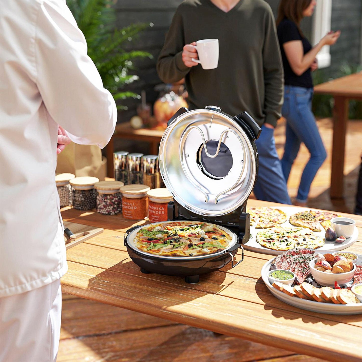 Electric Pizza Oven, 430℃, 1200W, 30cm Stone, Timer
