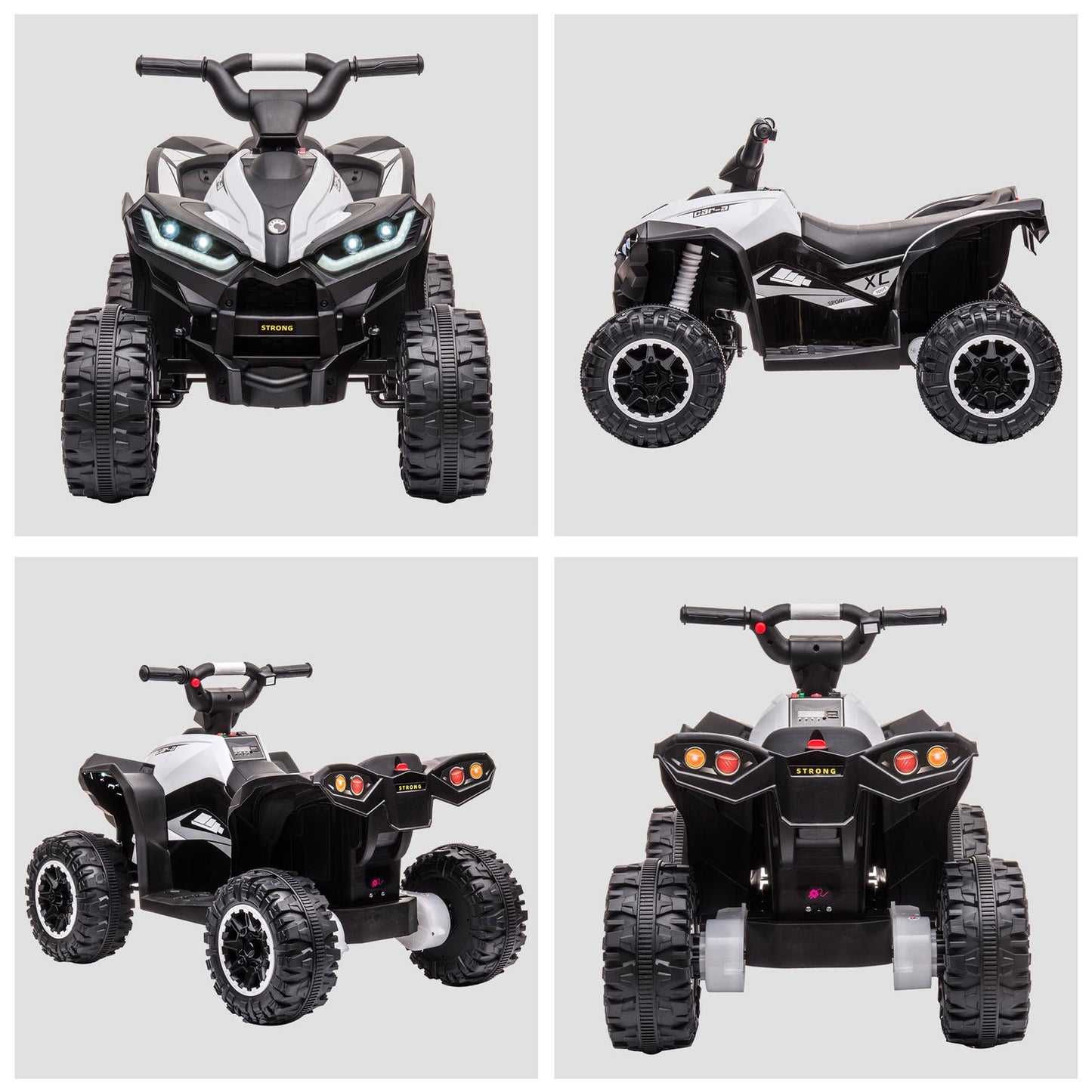 Electric Quad Bike for Kids, 12V, USB & MP3, Ages 3-5, 1.5-3 km/h