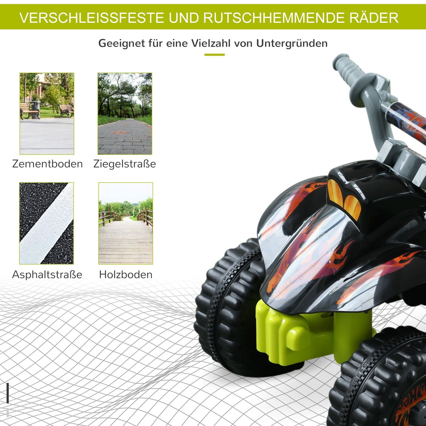 Electric mini quad bike for children, 18-36 months, yellow