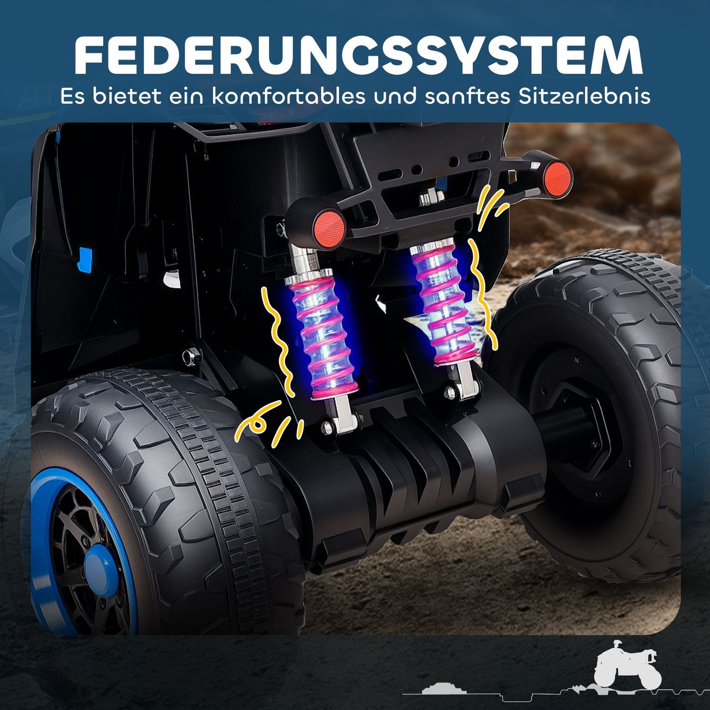 Electric Quad for Kids - 12V, LED Lights, USB and Music