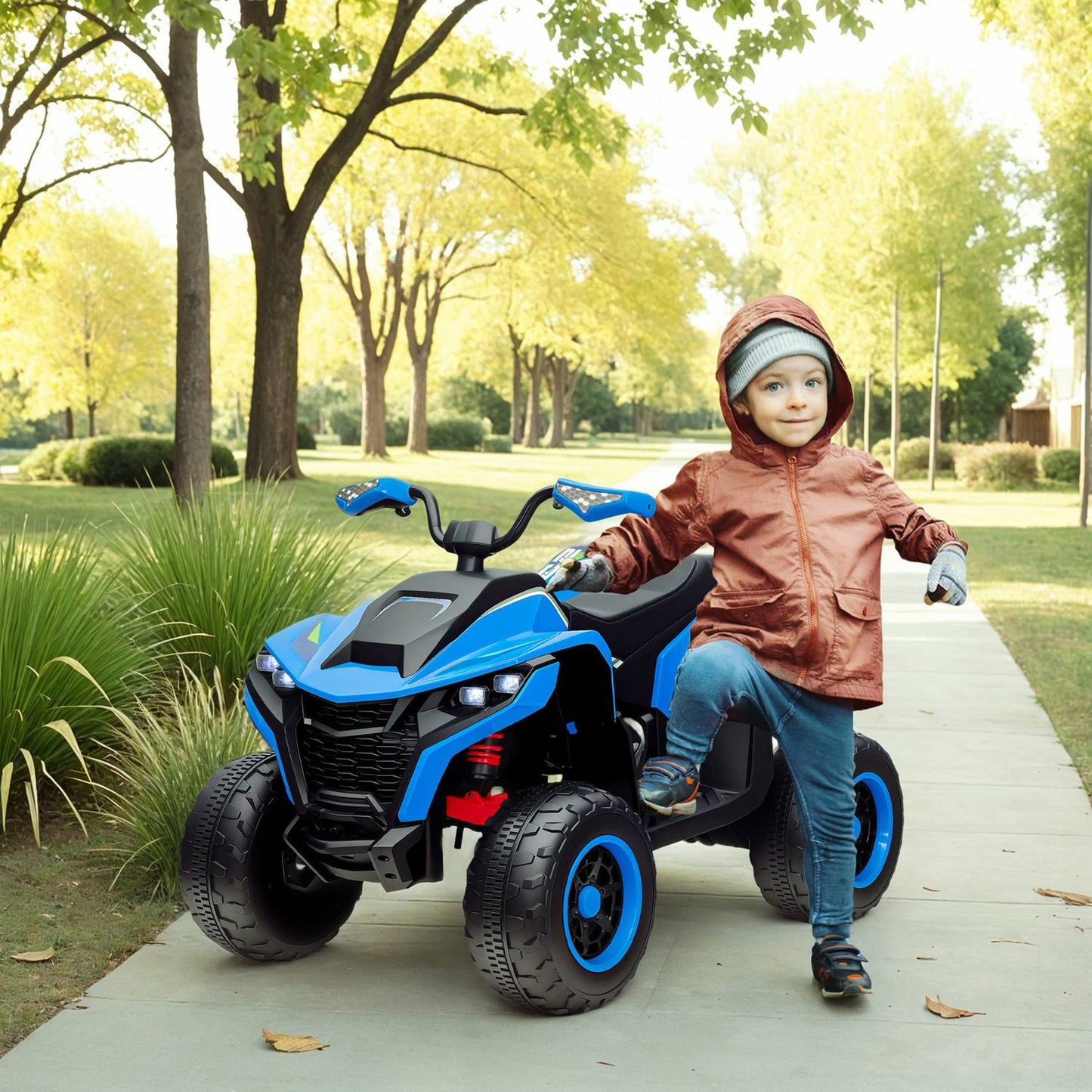 Electric Quad for Kids - 12V, LED Lights, USB and Music