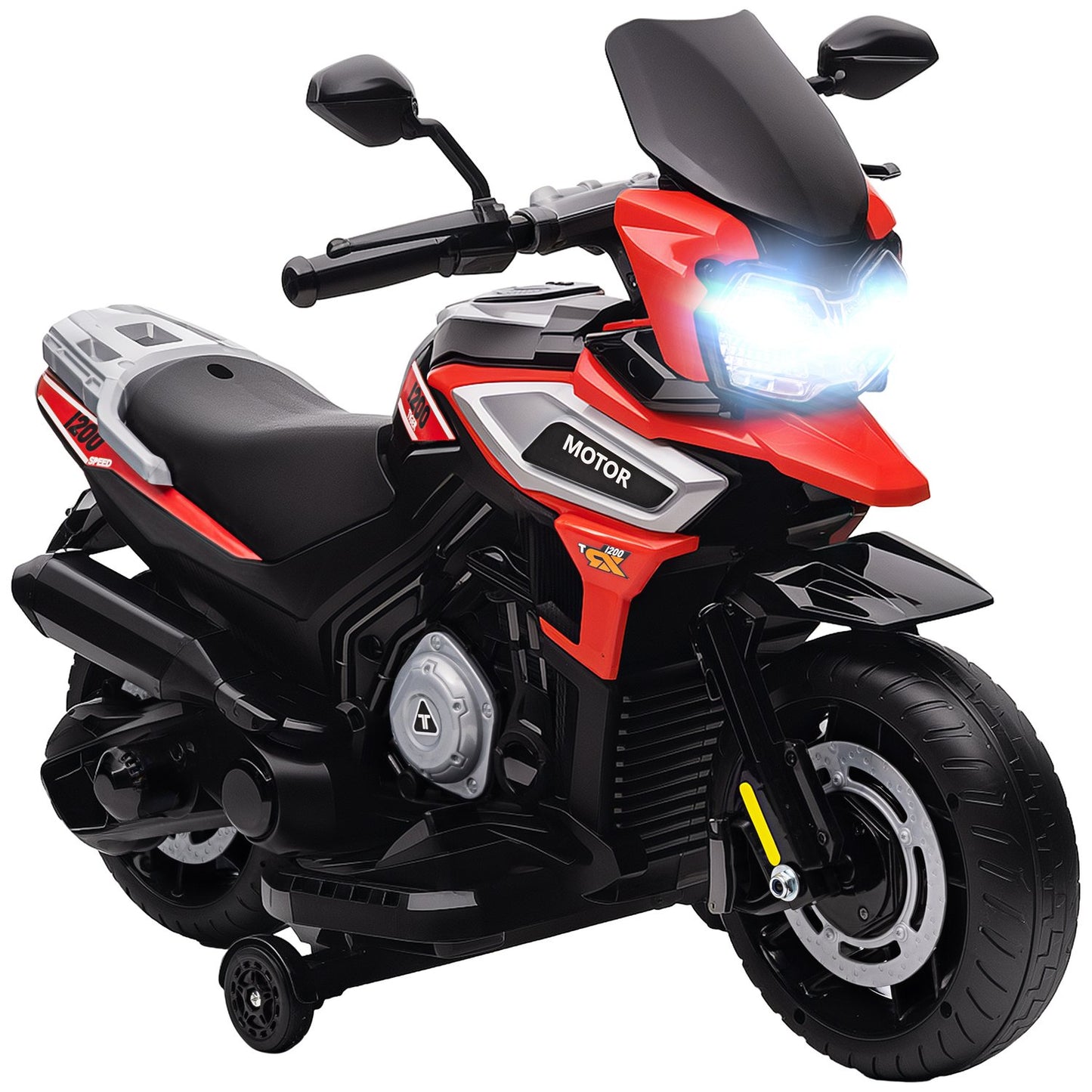 Electric Ride-On Motorcycle for Toddlers 18-36 Months, Red