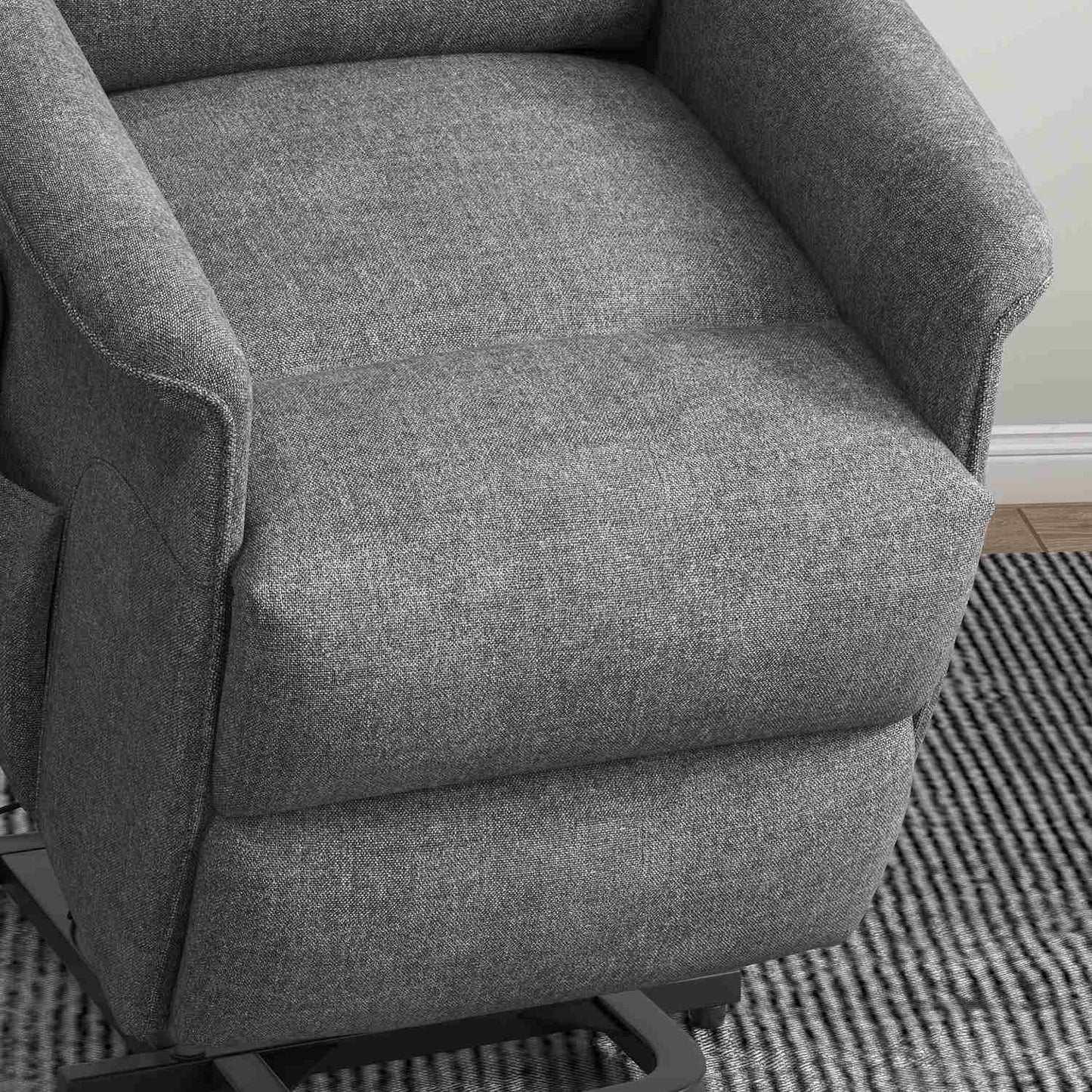 Electric recliner with stand-up aid and remote control