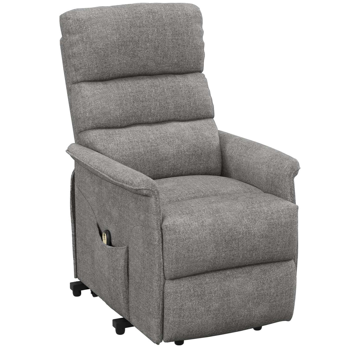 Electric recliner with stand-up aid and remote control
