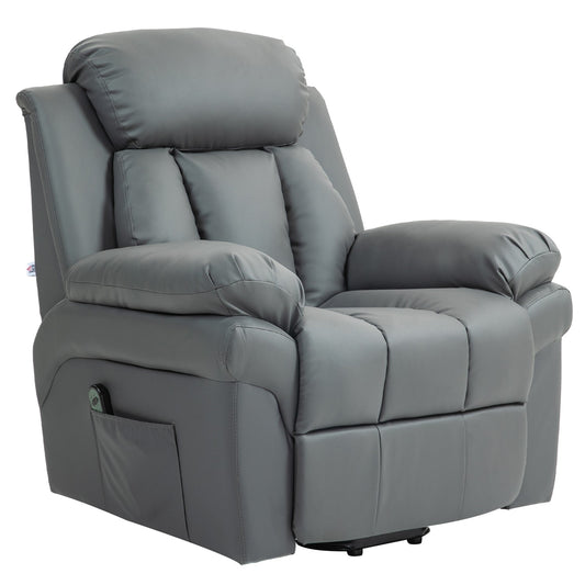 Electric recliner with stand-up aid and remote control