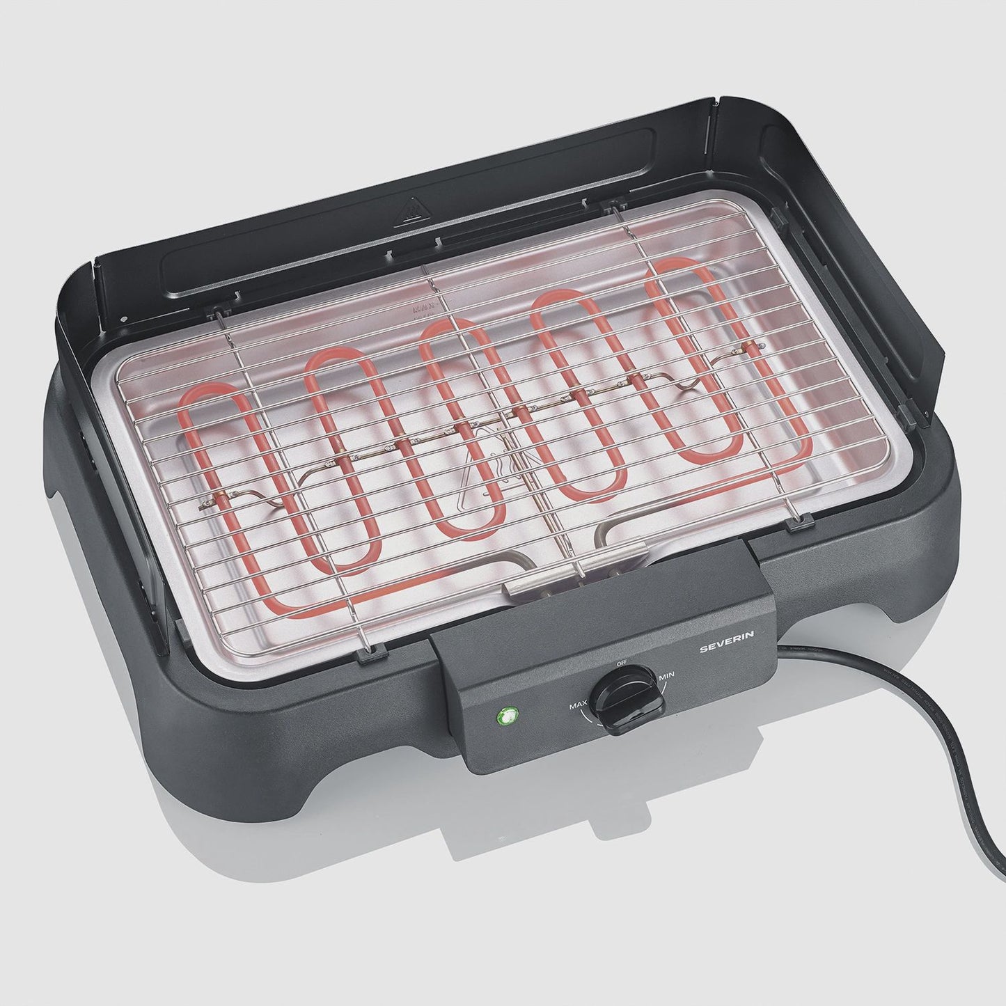 Electric Tabletop BBQ Grill with Stainless Steel Grate