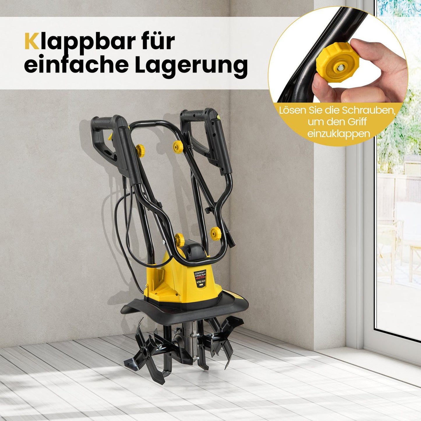 Electric Tiller 750W – 32cm Width, 22cm Depth