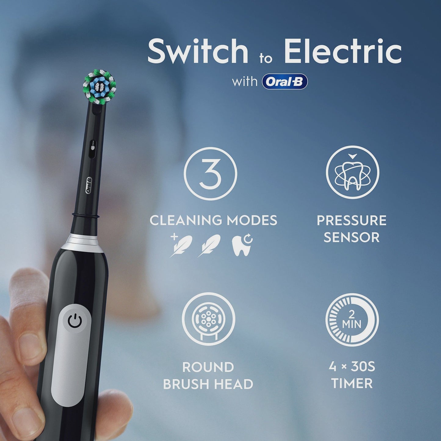 Electric Toothbrush with Travel Case, Black