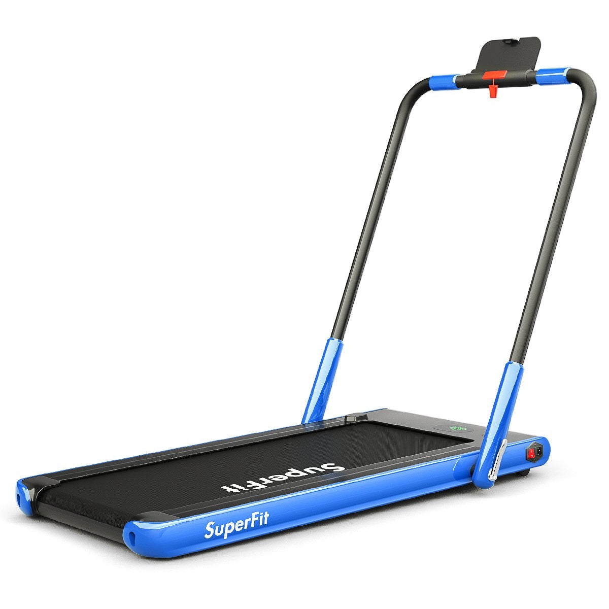 Electric Treadmill 1-12km/h LED Display Foldable Exercise Bike Fitness Machine 120kg Navy