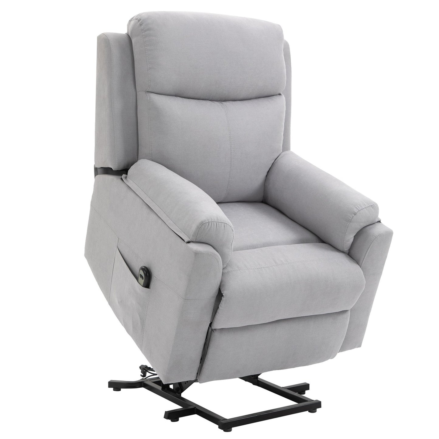 Electric recliner for seniors, standing aid, linen gray