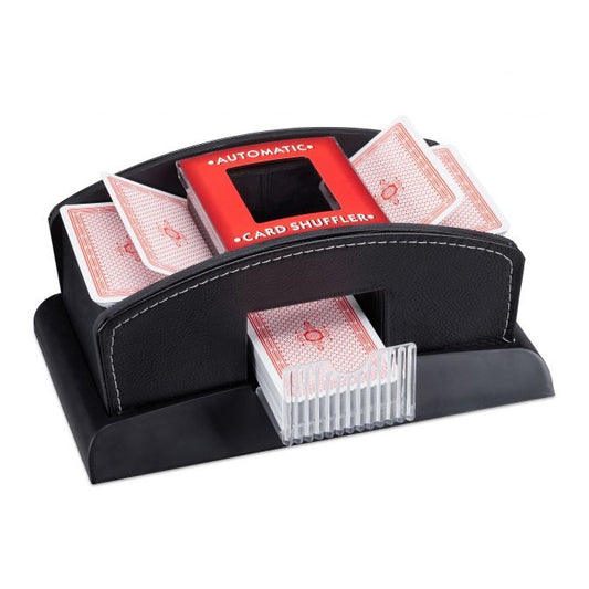 Electric card shuffler for 2 decks