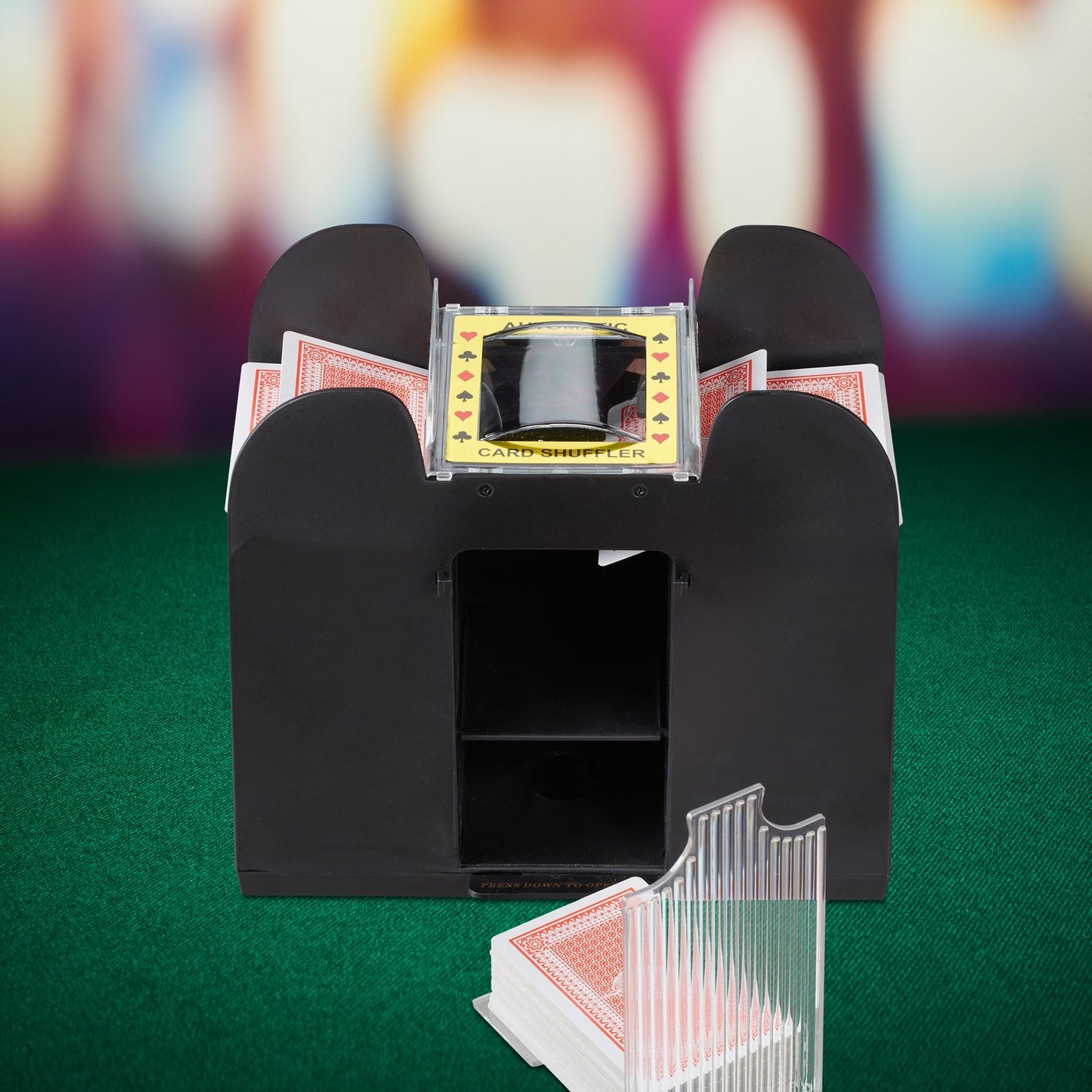 Electric card shuffler for 6 decks