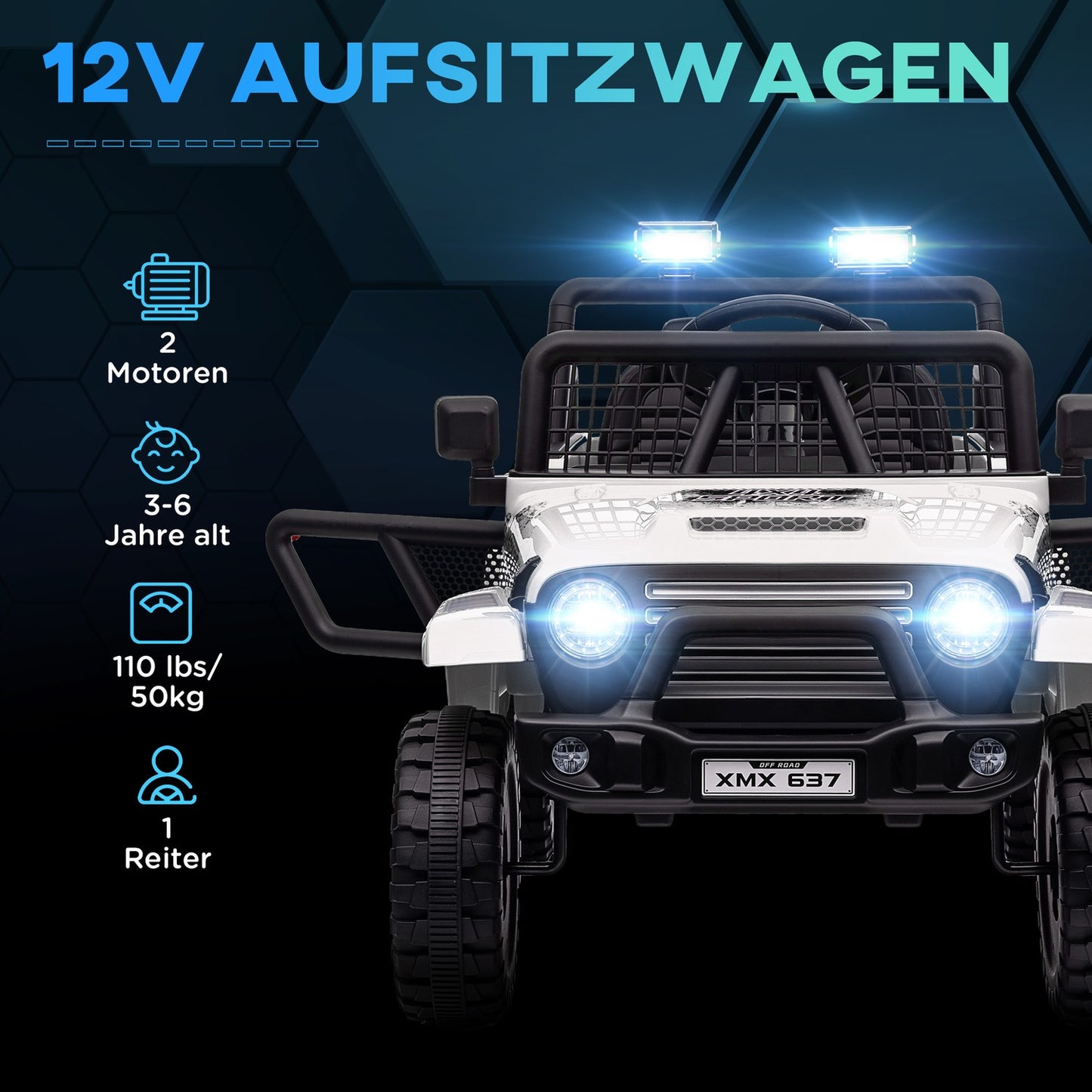 Electric children's car 12V - off-road, music, remote control