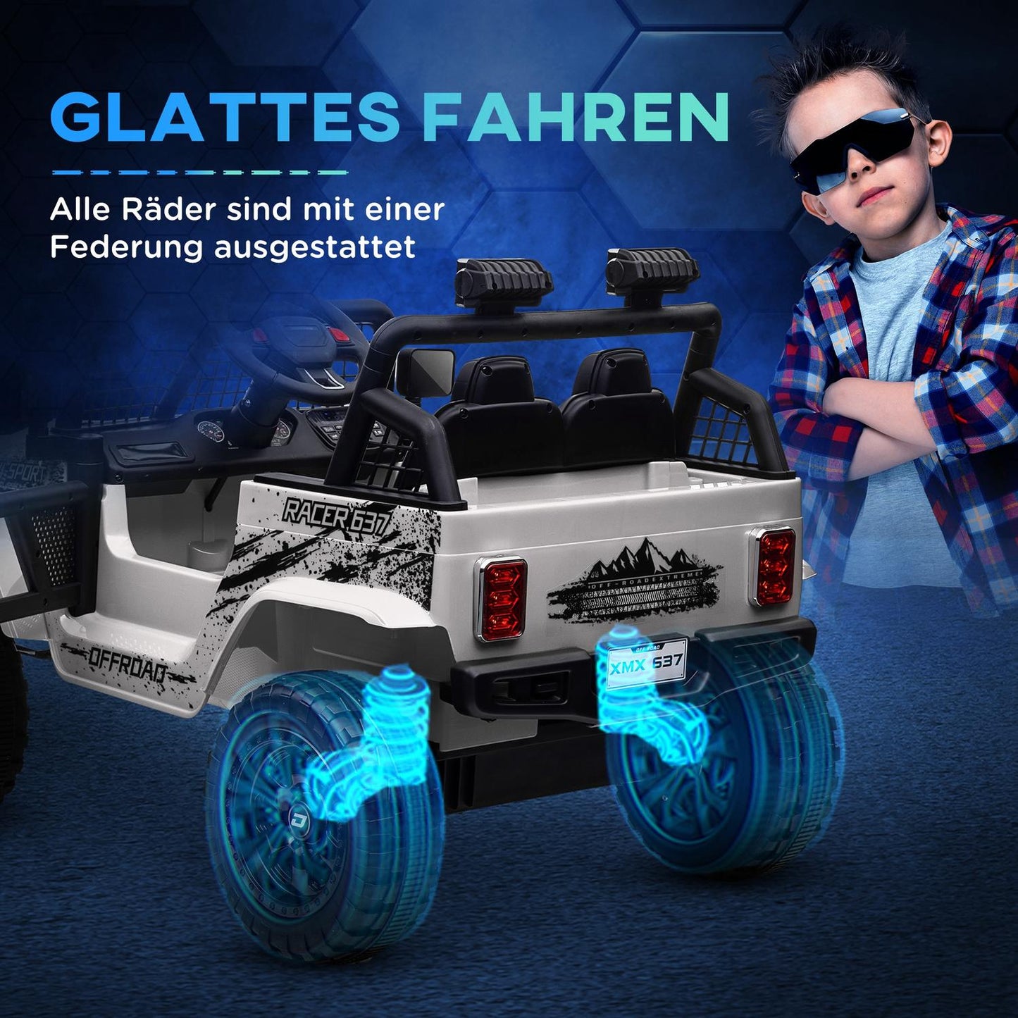 Electric children's car 12V - off-road, music, remote control