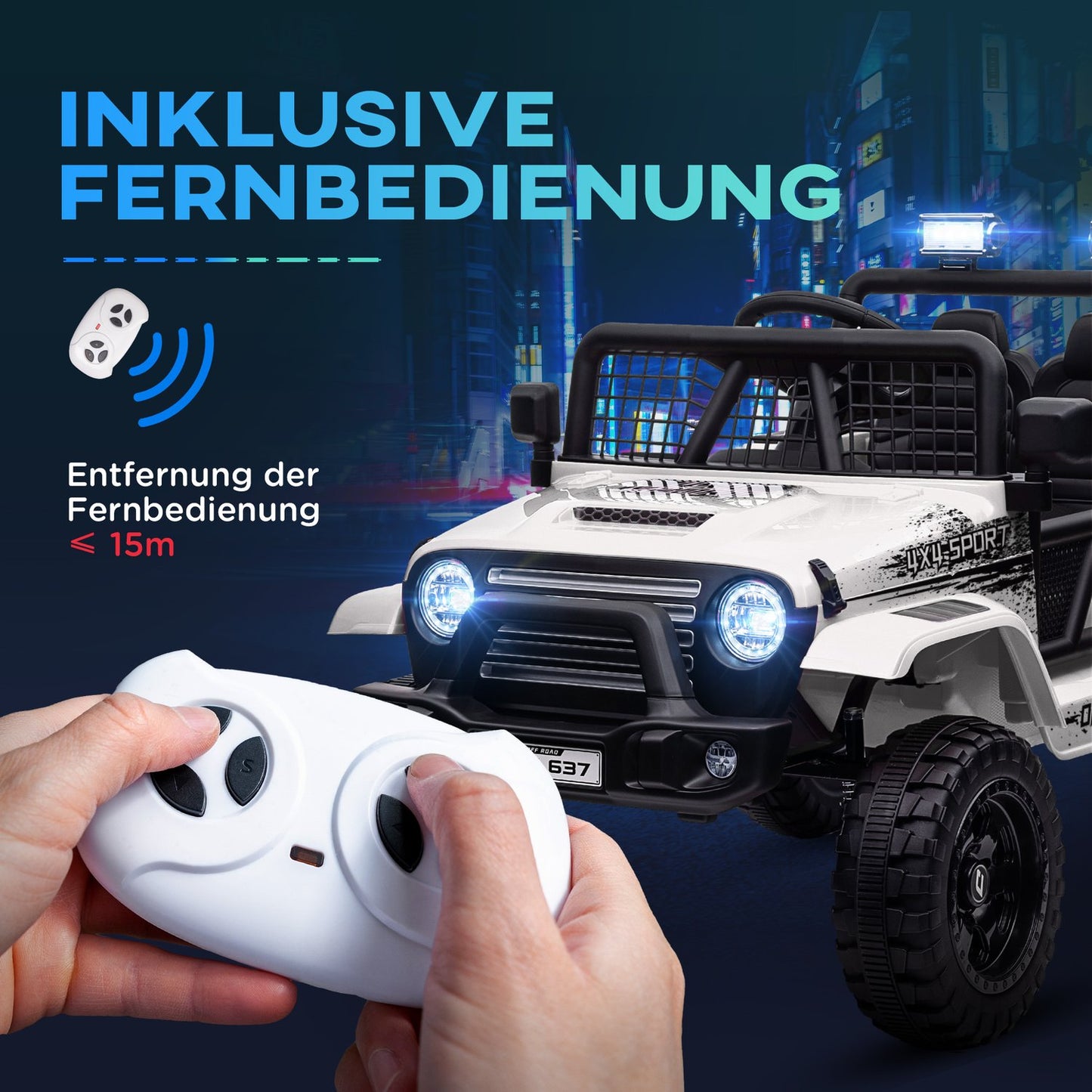 Electric children's car 12V - off-road, music, remote control