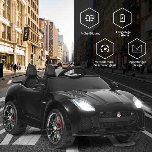 Electric children's car with stories & music & horn & headlights & remote control black
