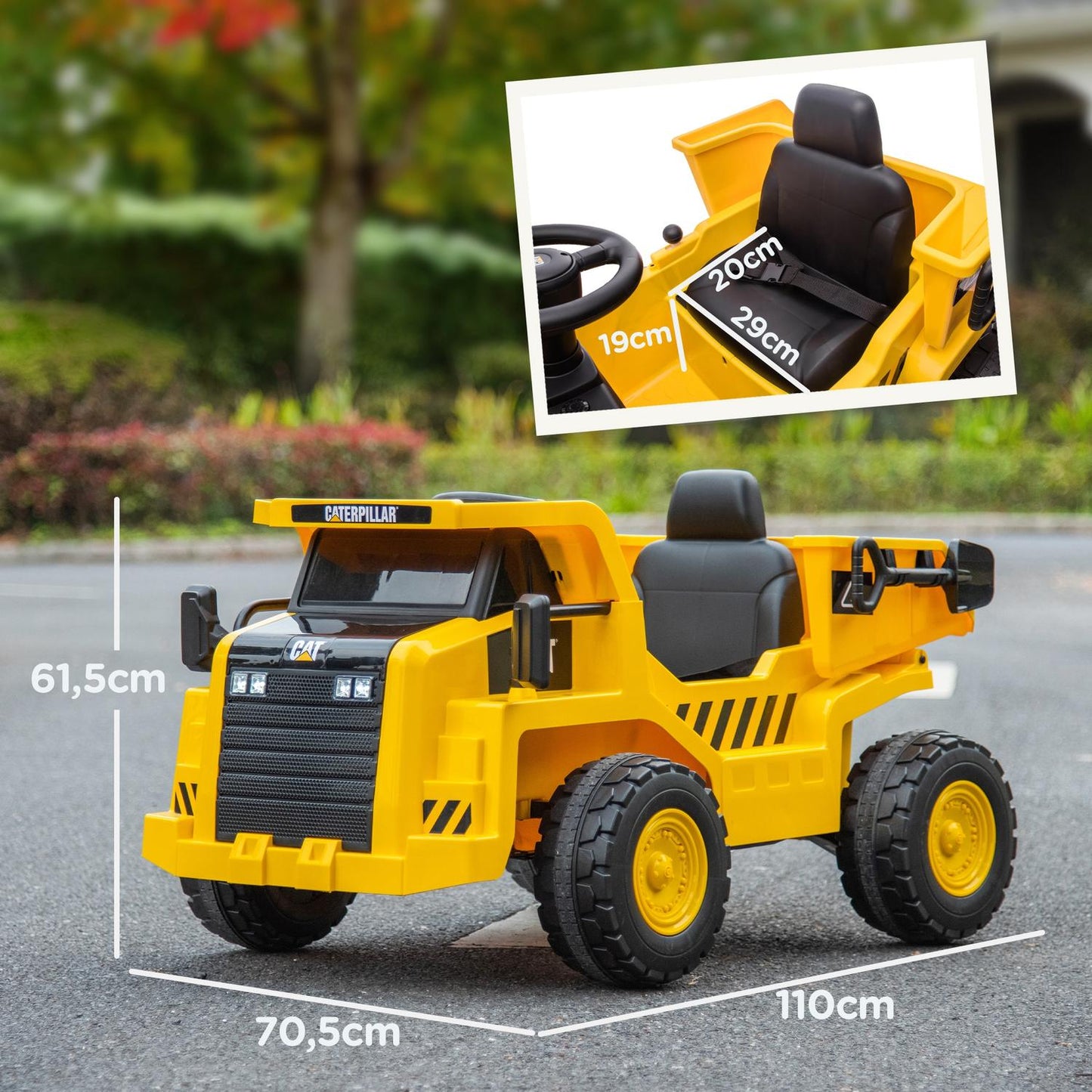 Electric excavator for children with remote control, bucket and lights, 3-7 years