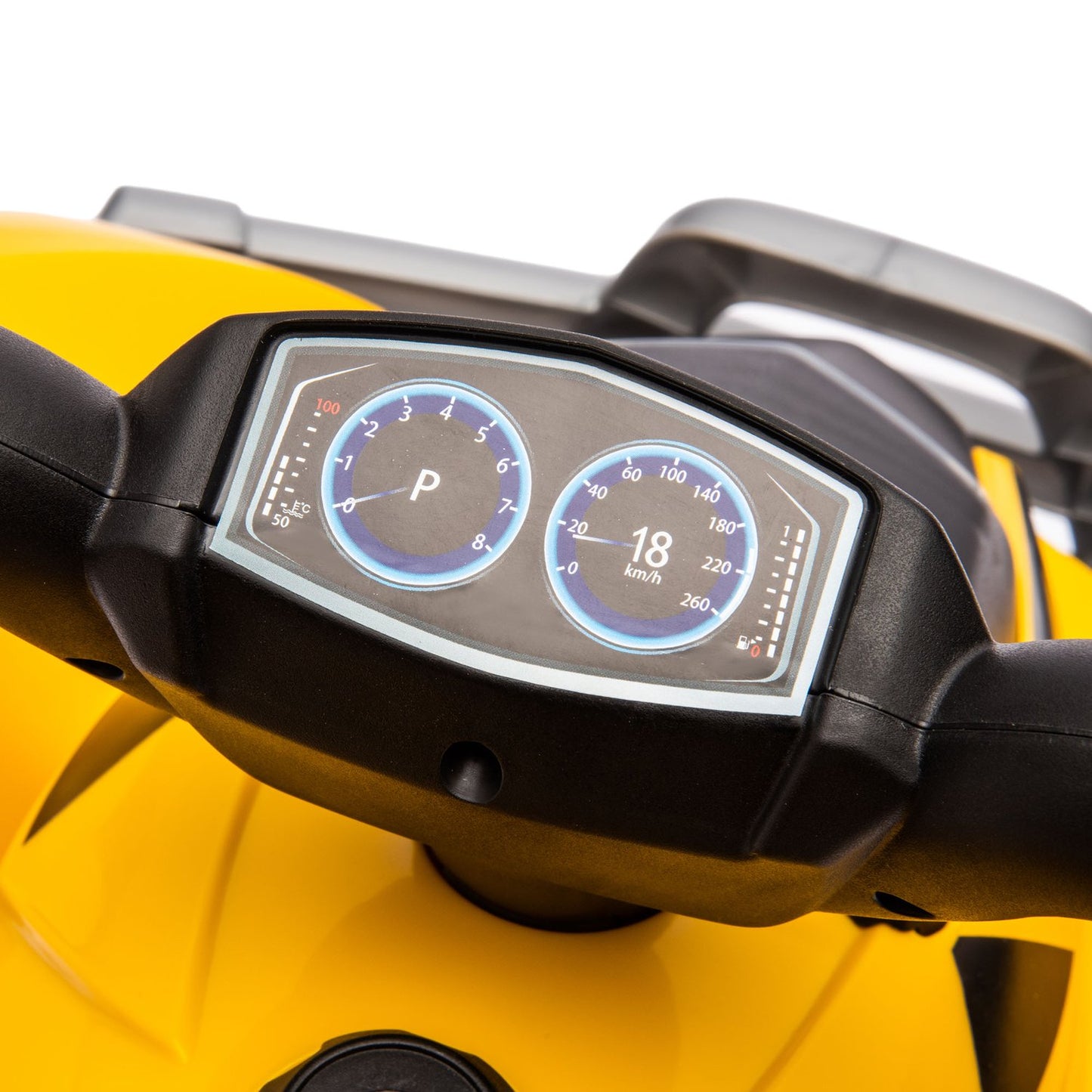Electric quad bike for children, 6V with horn & headlights, yellow