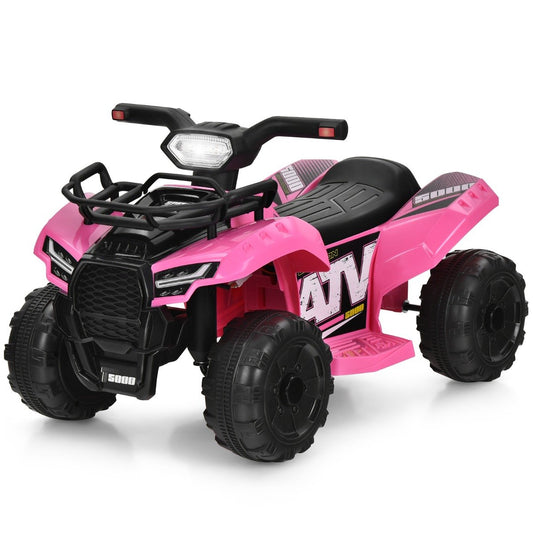 Electric children's quad with storage space Mini electric quad with music for children 44 x 66 x 42 cm pink + black