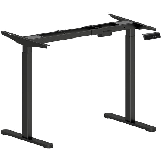 Height-Adjustable Electric Desk Frame, Steel, Black