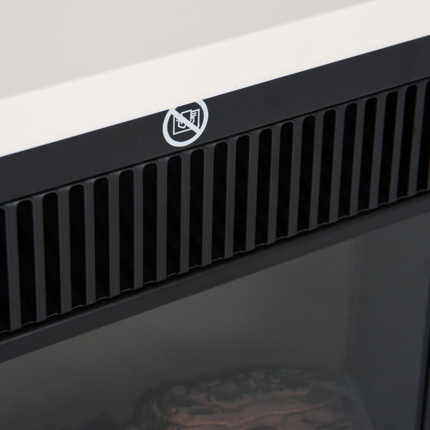 Electric fireplace with Flame Effect, 1200W, White