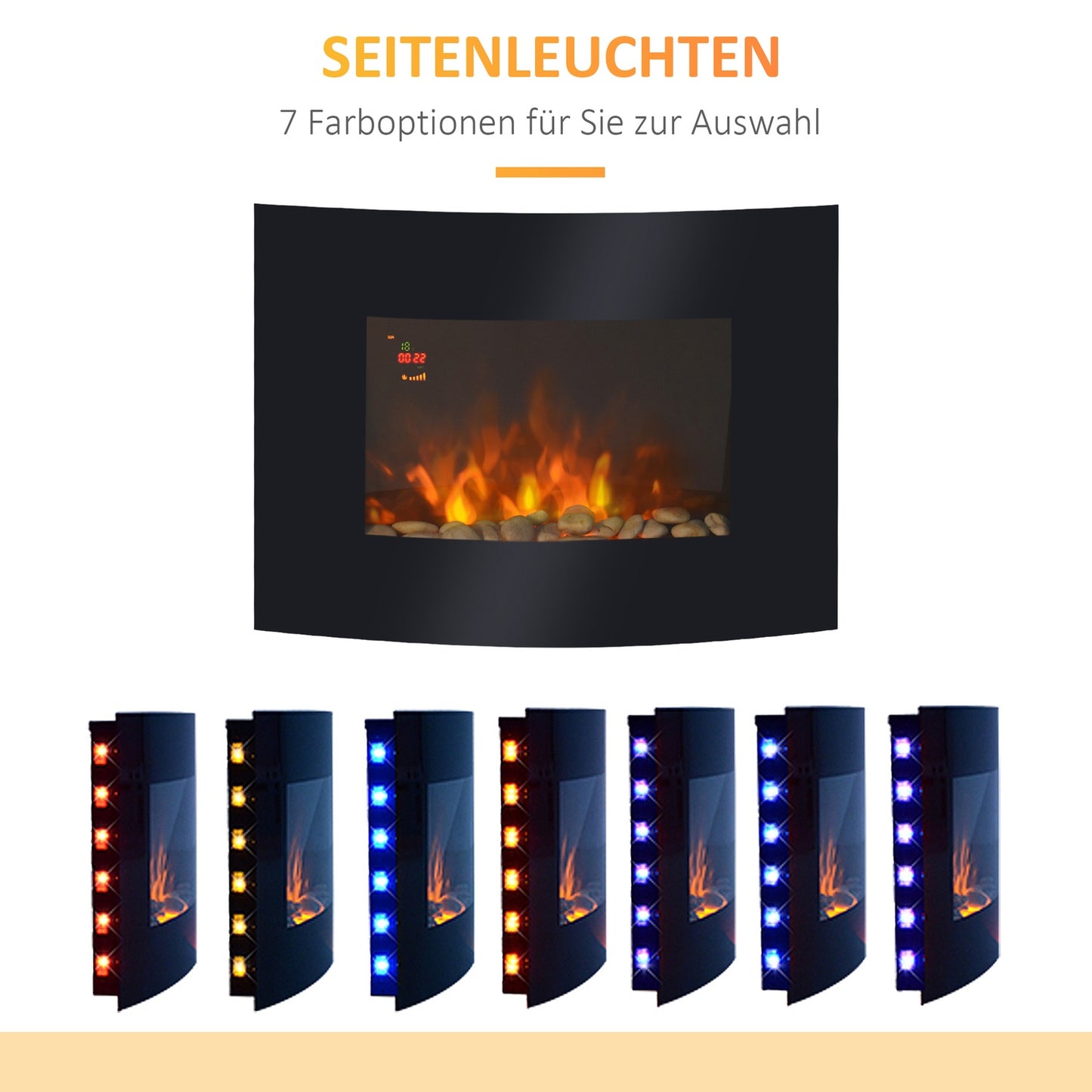 Electric wall fireplace 65cm – Cozy Atmosphere Enhancer