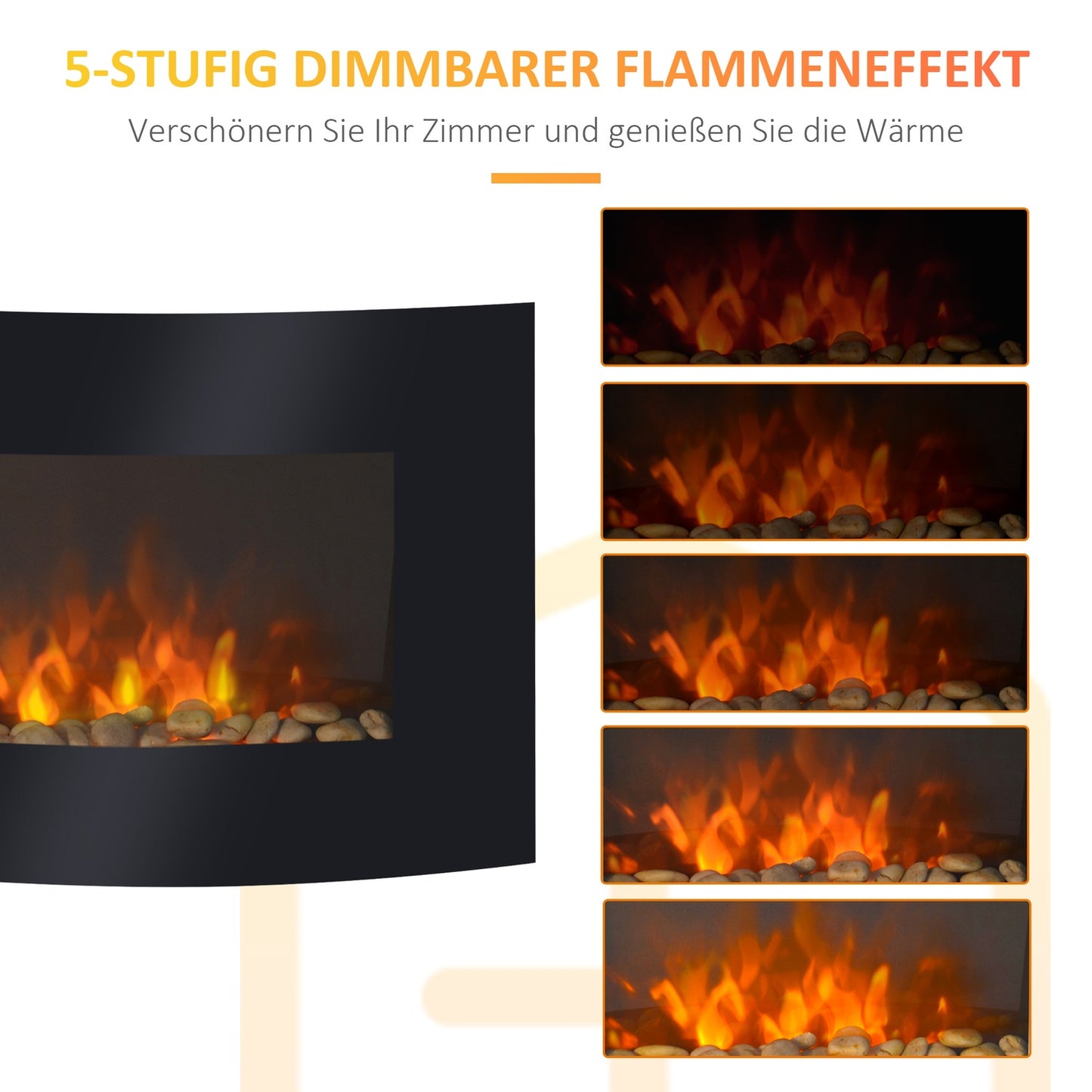 Electric wall fireplace 65cm – Cozy Atmosphere Enhancer