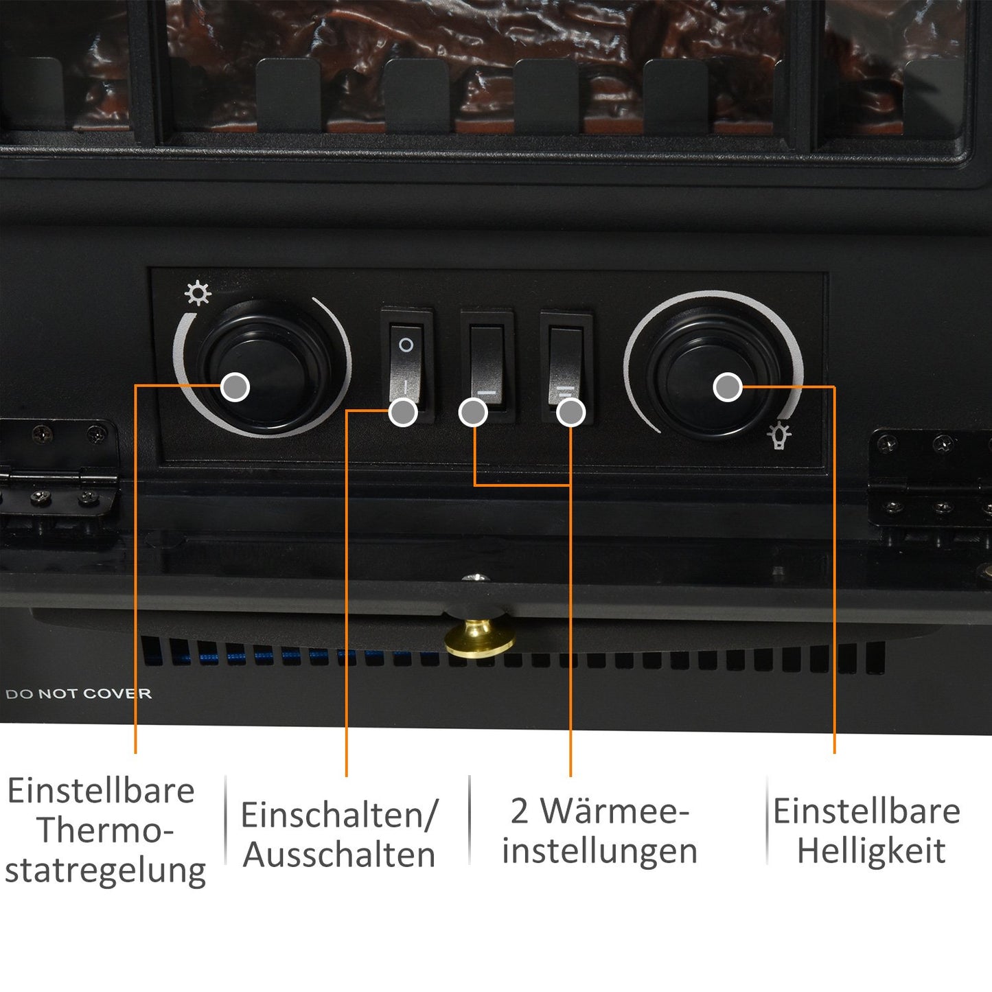 Electric stove Stove, Flame effect, Overheating protection