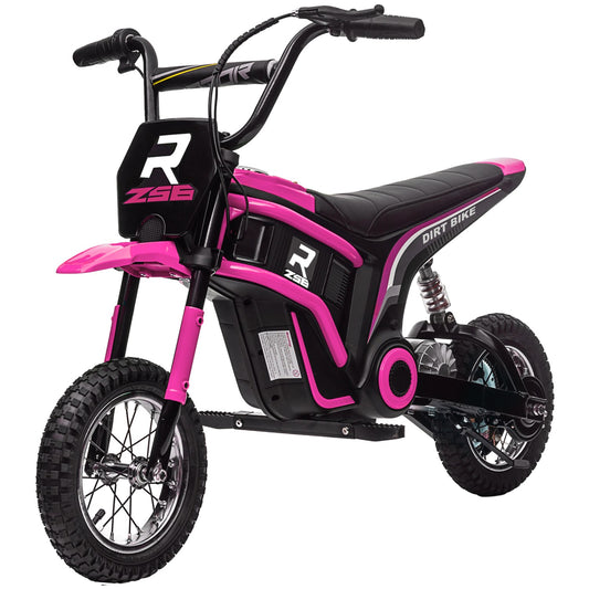 Kids' Electric Motorcycle, 24V, Ages 8-12, Pink