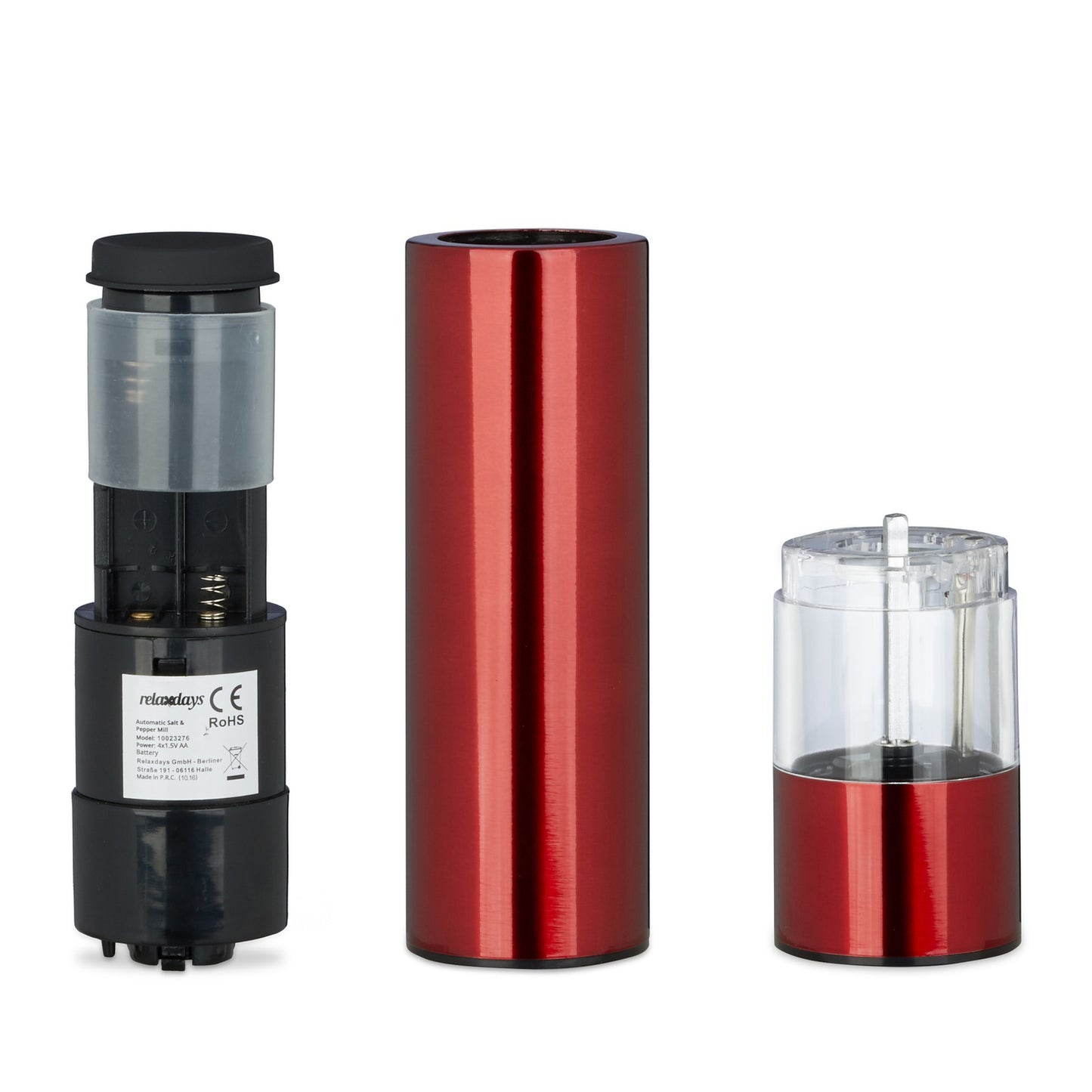 Electric pepper mill Set of 2 Red