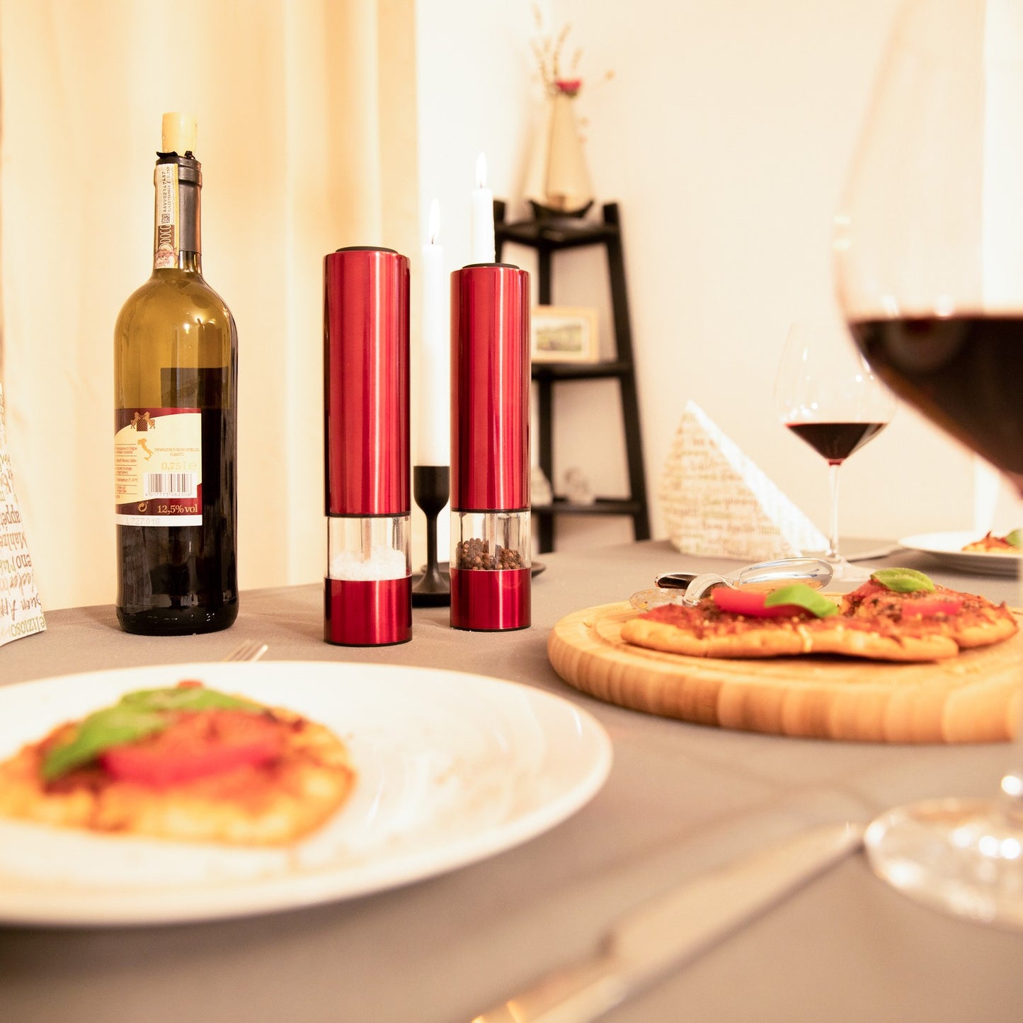 Electric pepper mill Set of 2 Red