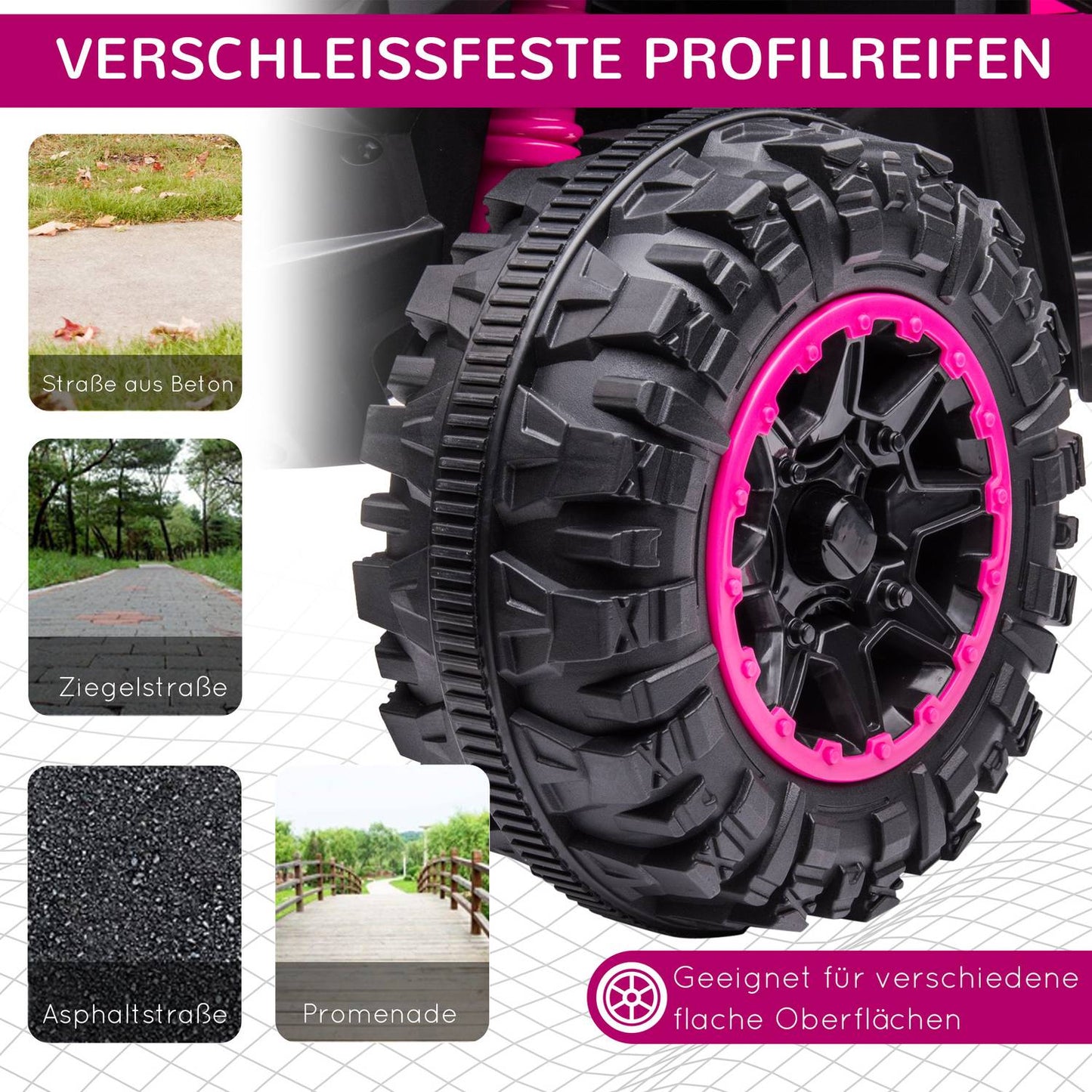 Electric quad bike for children with USB port and MP3 player, 3-5 years